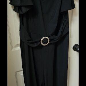 Emma & Michelle Elegant Black Jumpsuit with Belt Womens Size 16